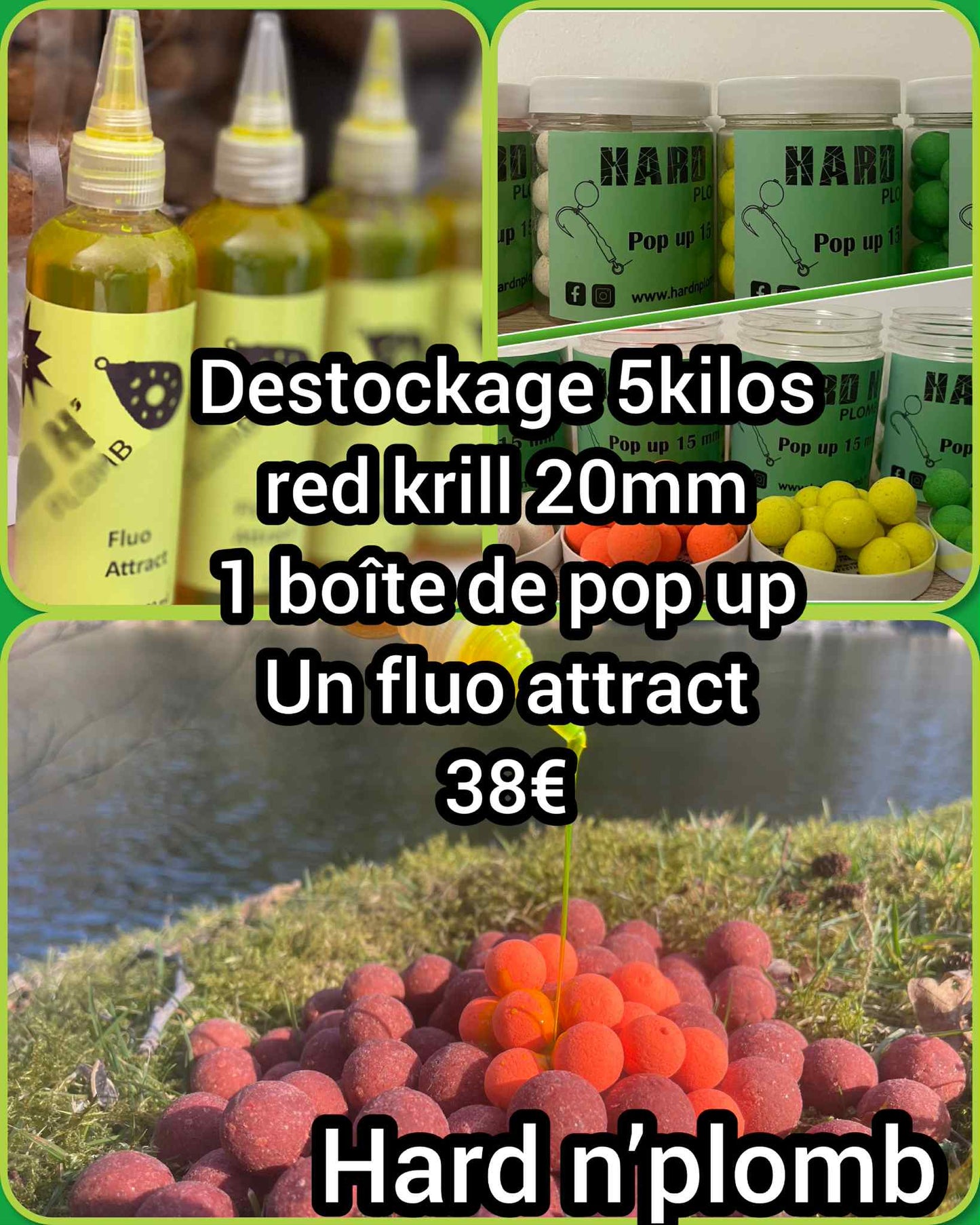 Lot Red Krill, Pop Up et Fluo Attract