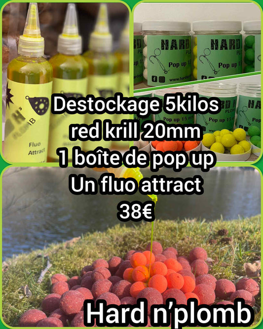 Lot Red Krill, Pop Up et Fluo Attract